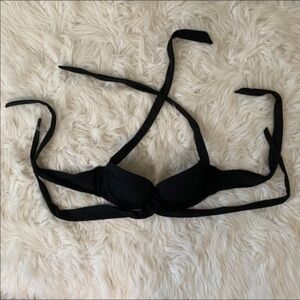 Victoria’s Secret Black Strappy Bikini Top Sz 34B